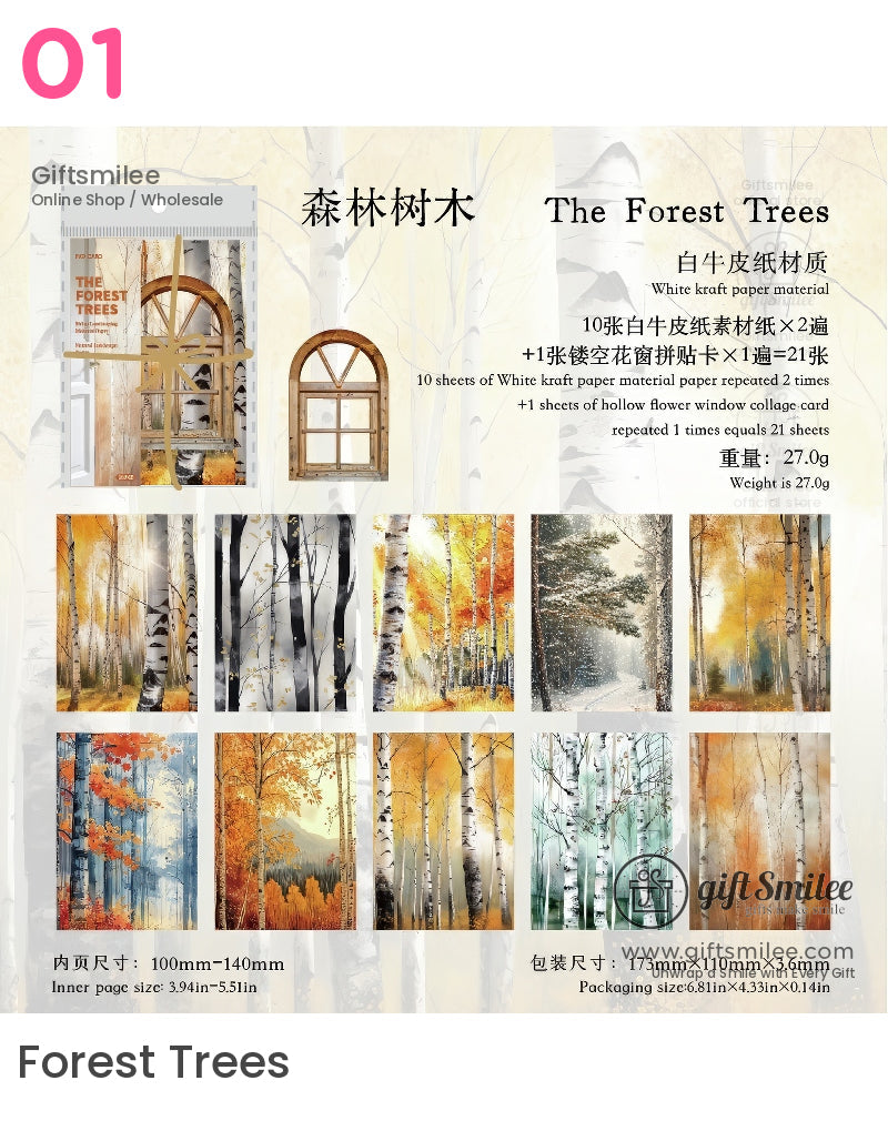 Natural Landscape Books Collage Kit | art scraps