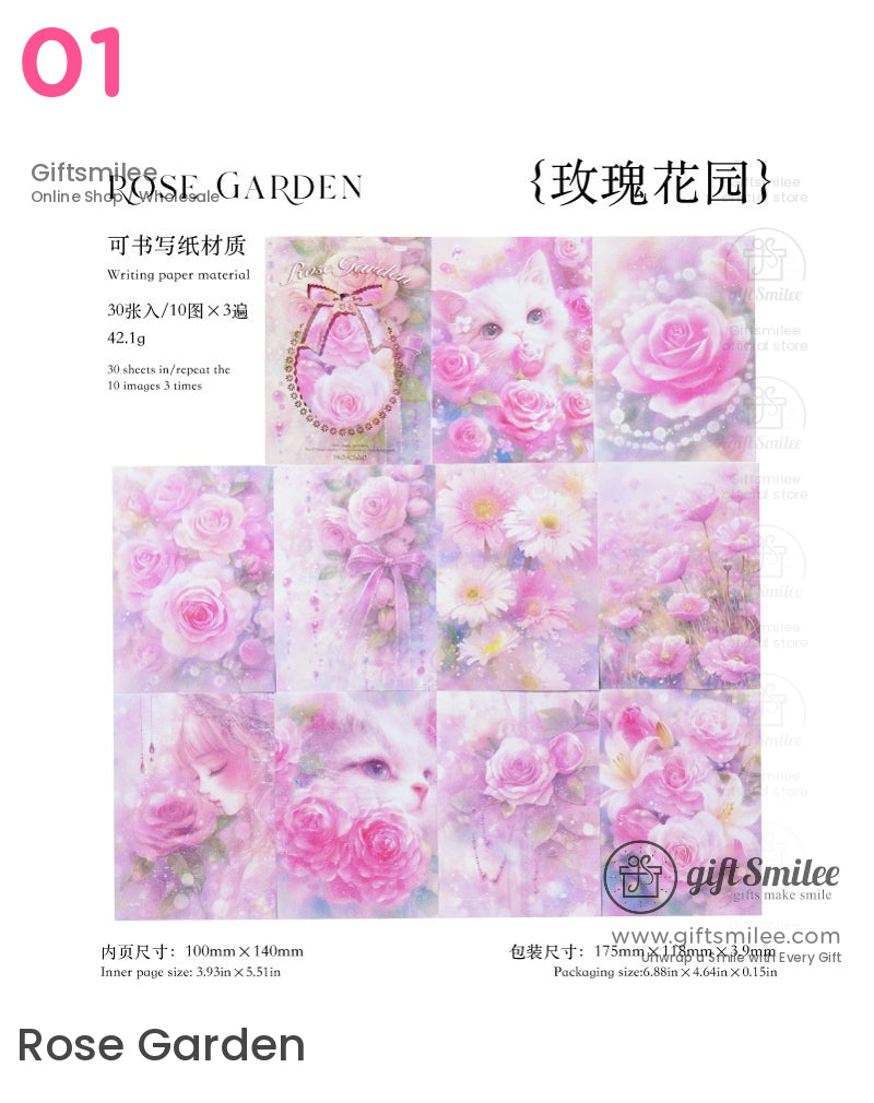 Moon Falls And Flowers Sleep Collage Kit | girl wrapping