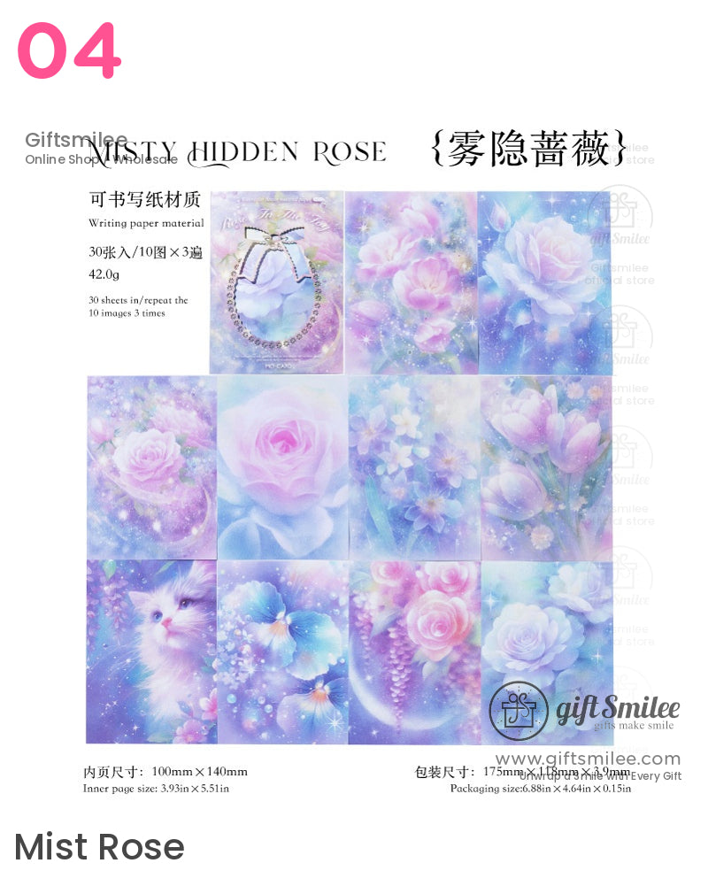 Moon Falls And Flowers Sleep Collage Kit | girl wrapping