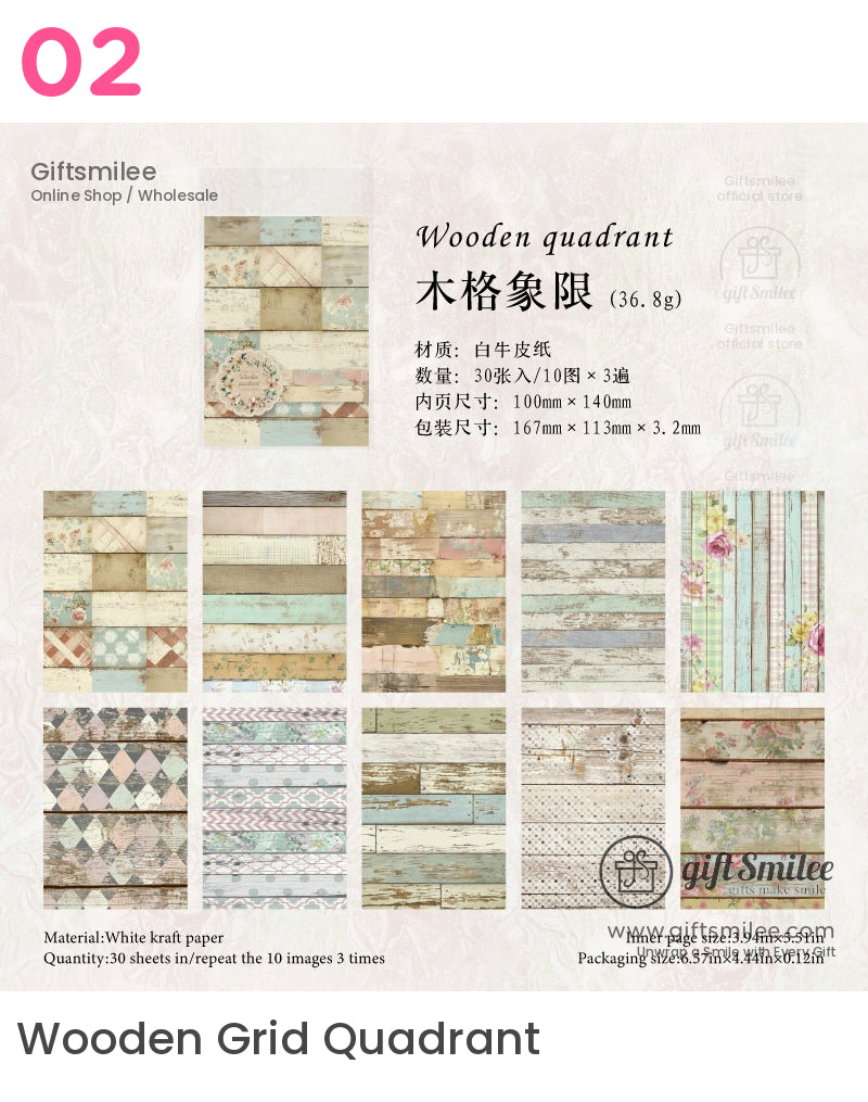Wood Color Paper Collage Kit | seasons