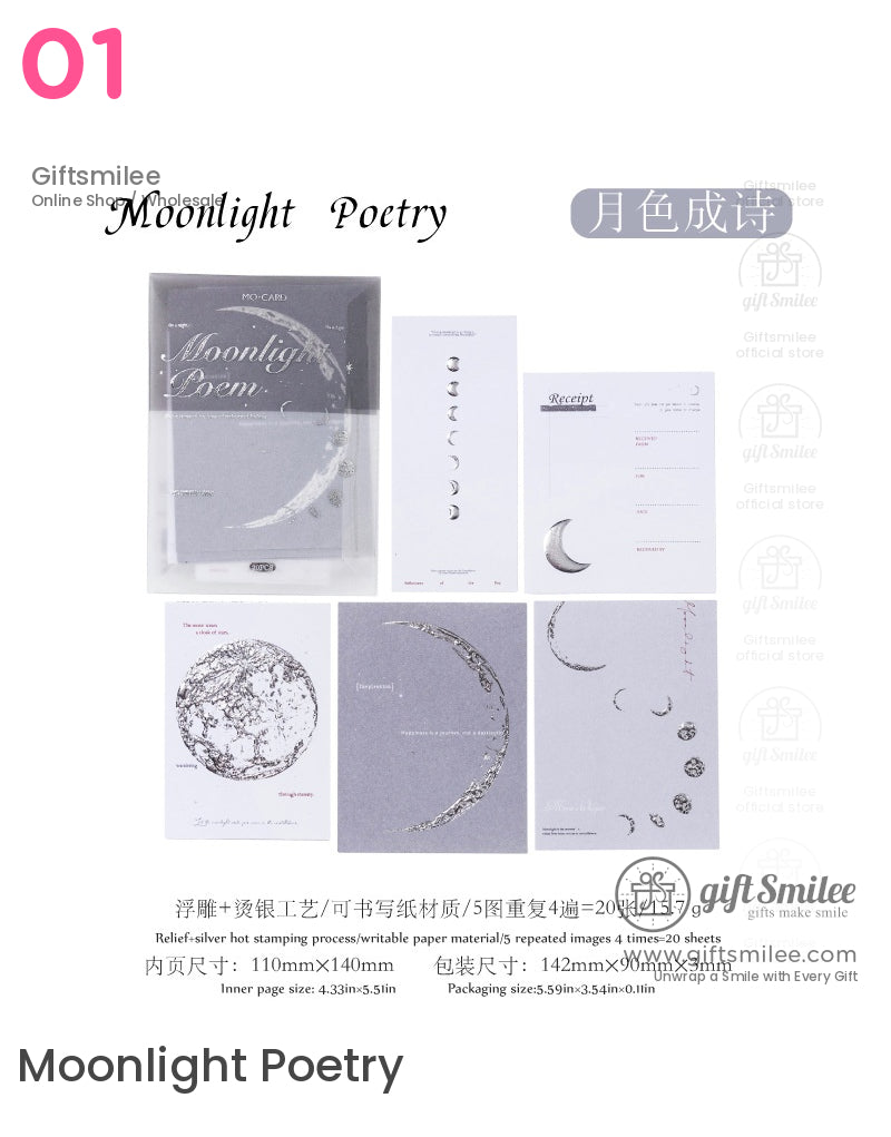 Silver Foil Celestial And Nature-Inspired Notes | lovers