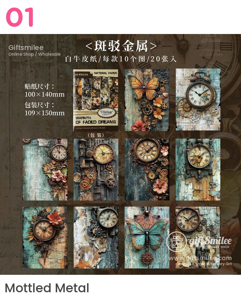 Vintage Scrapbooking Floral Collage Kit | KS-CK-1160
