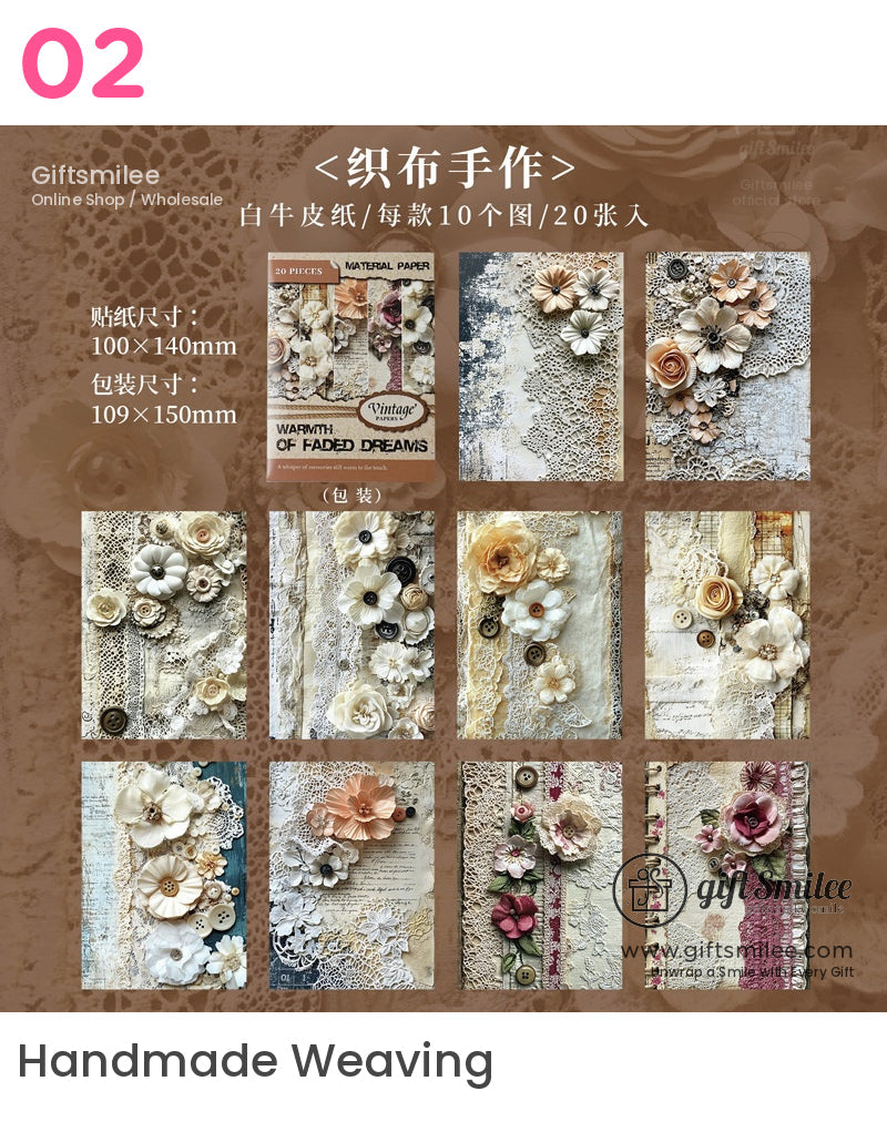 Vintage Scrapbooking Floral Collage Kit | KS-CK-1160