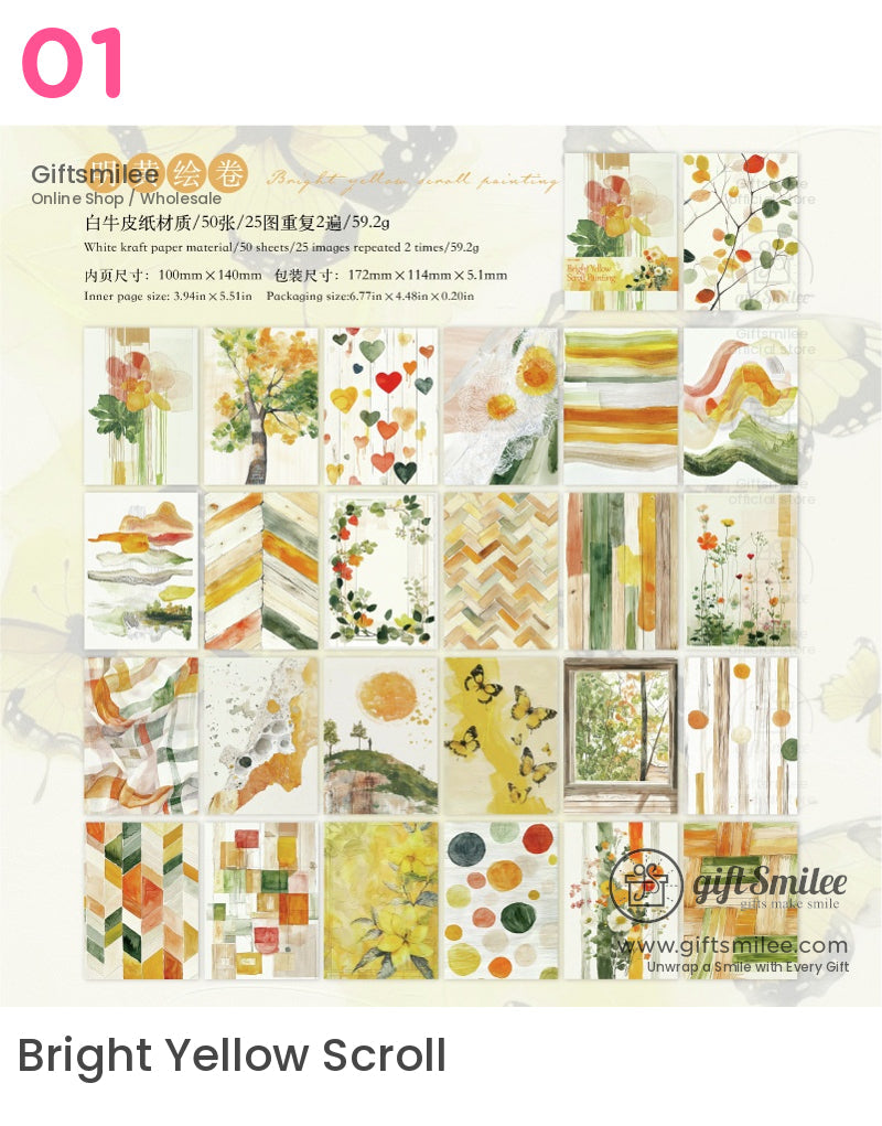 Vintage Watercolor Scrapbooking Material Paper | KS-CK-1169