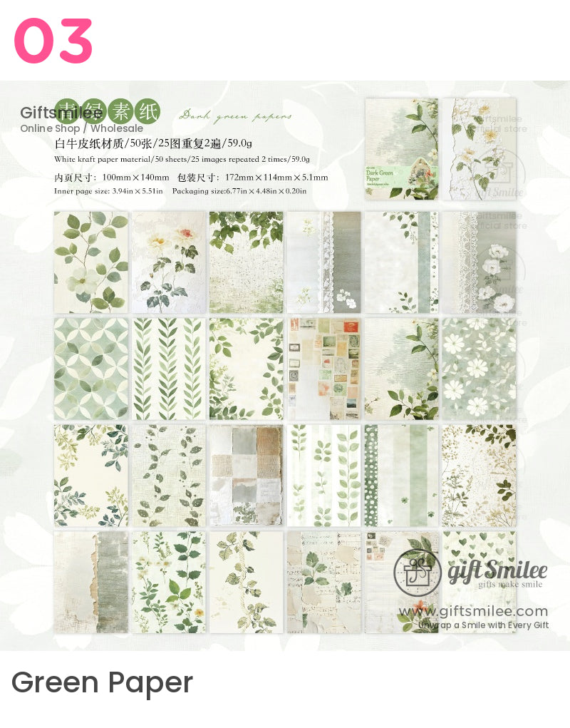 Vintage Watercolor Scrapbooking Material Paper | KS-CK-1169