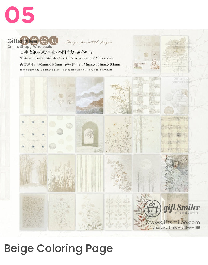 Vintage Watercolor Scrapbooking Material Paper | KS-CK-1169