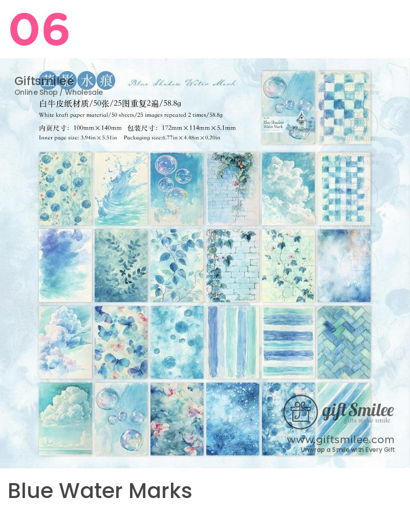 Vintage Watercolor Scrapbooking Material Paper | KS-CK-1169