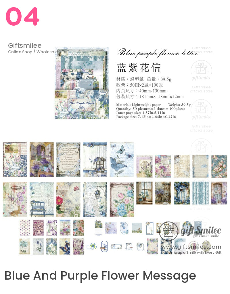 Vintage Floralcottagecore Ephemera Material Pack | KS-CK-1176