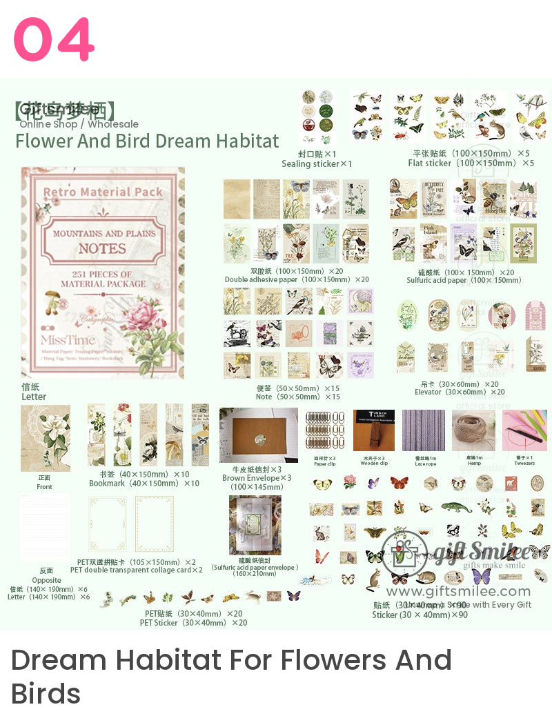 Retro Scrapbook Ephemera Gift Box | KS-CK-1180