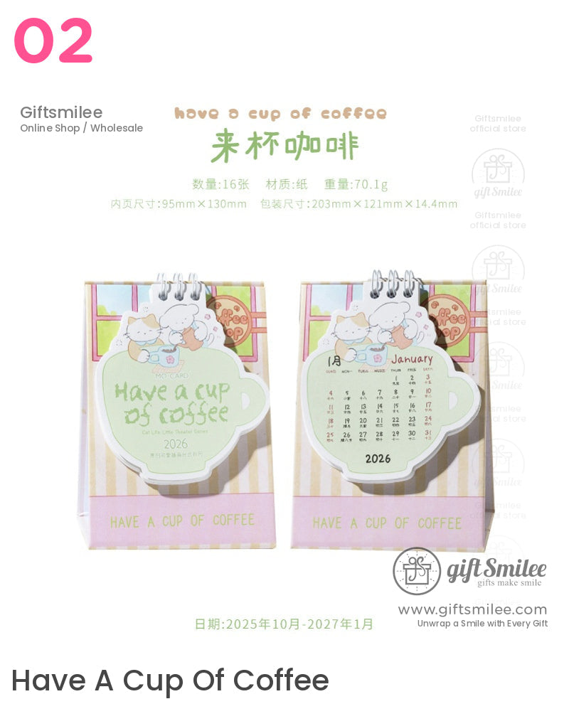 Cat Life Theater Desk Calendar | KS-MX-064