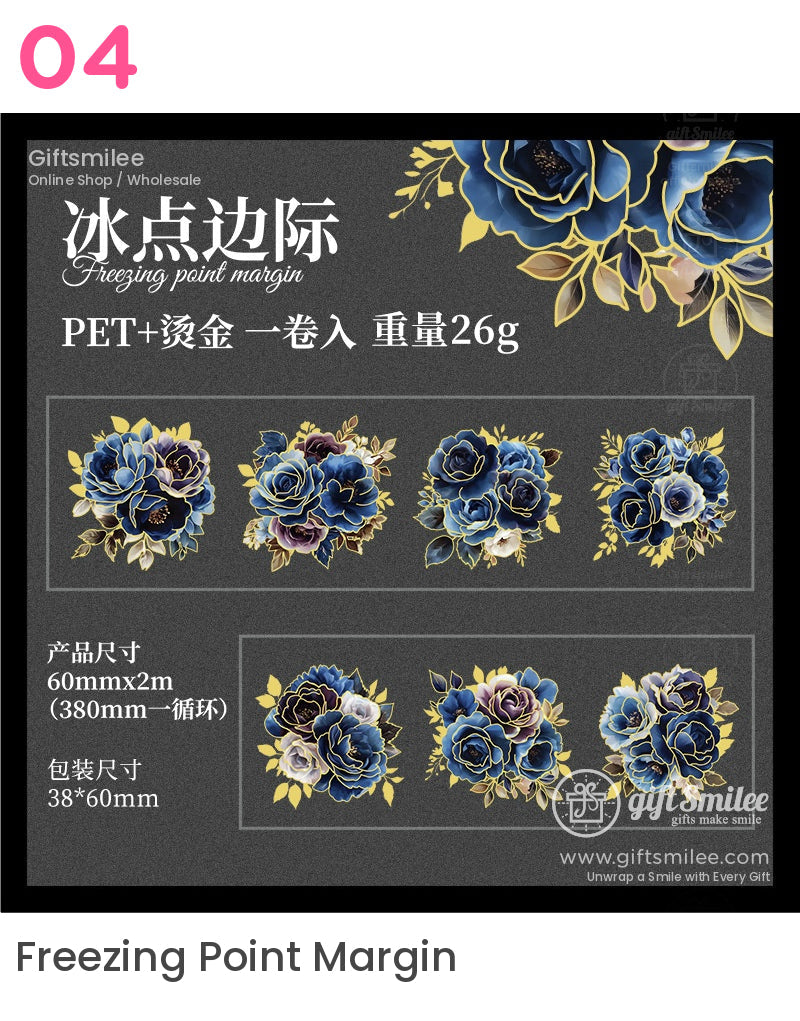 Gilded Flower Notes Collection Roll Tapes | gift journal