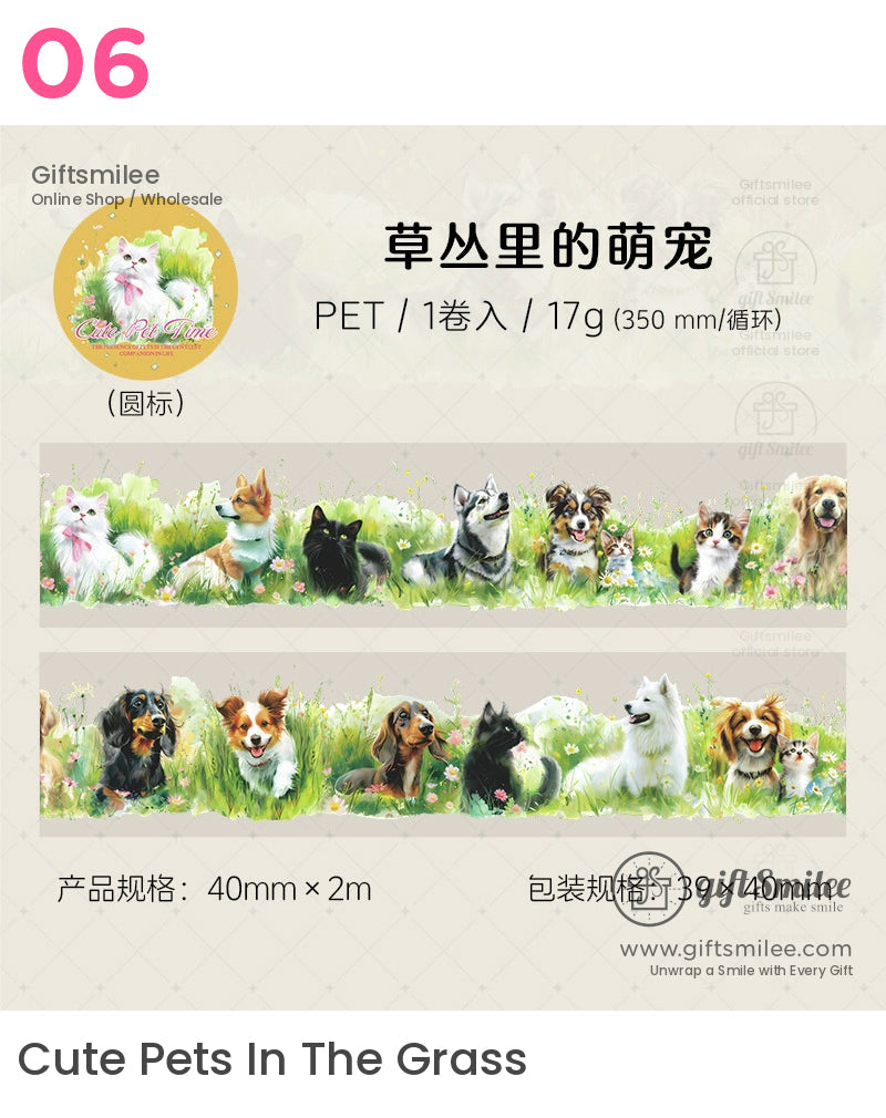 Cute Cat And Dog Animal Lovers Roll Tapes | kid crafting
