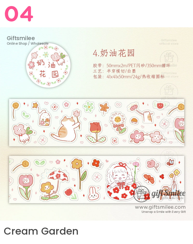 Kawaii Pastel Deco Die-Cutting Tape | KS-RT-1621