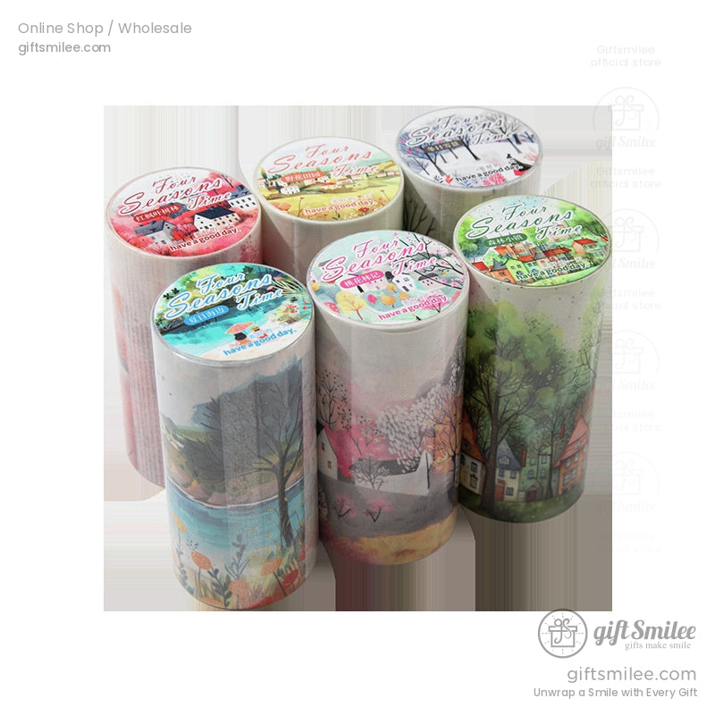 Full set of four seasons washi tape rolls for crafting and decorating