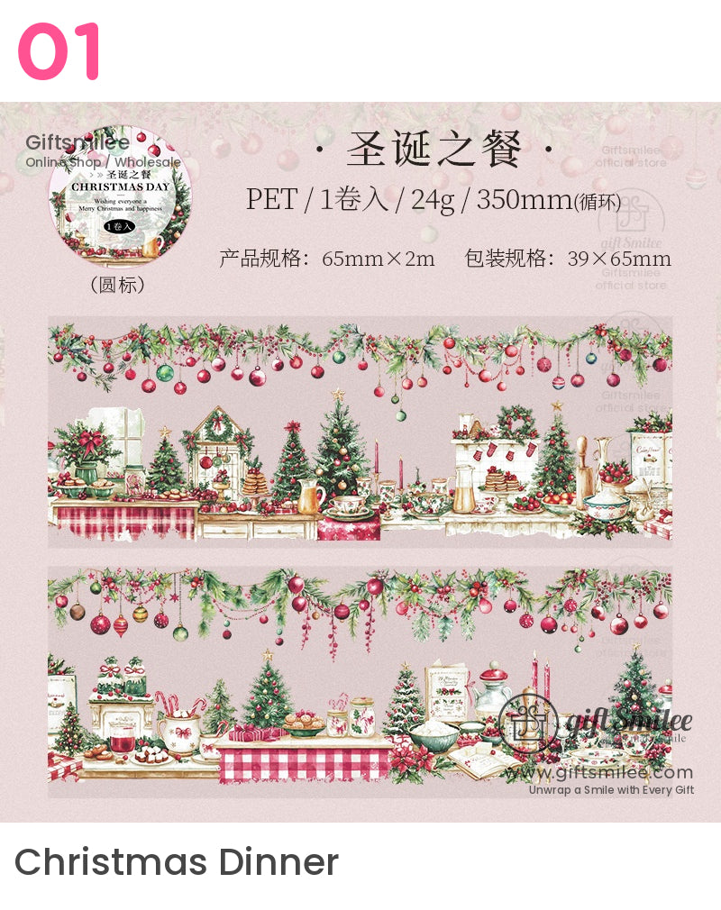 Holiday Christmas Cats Santa Gifts Winter Pet Tape | KS-RT-1629