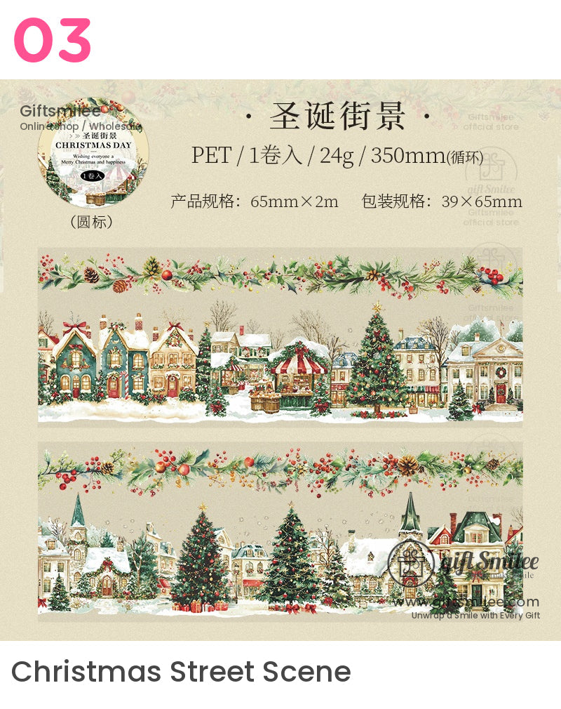 Holiday Christmas Cats Santa Gifts Winter Pet Tape | KS-RT-1629