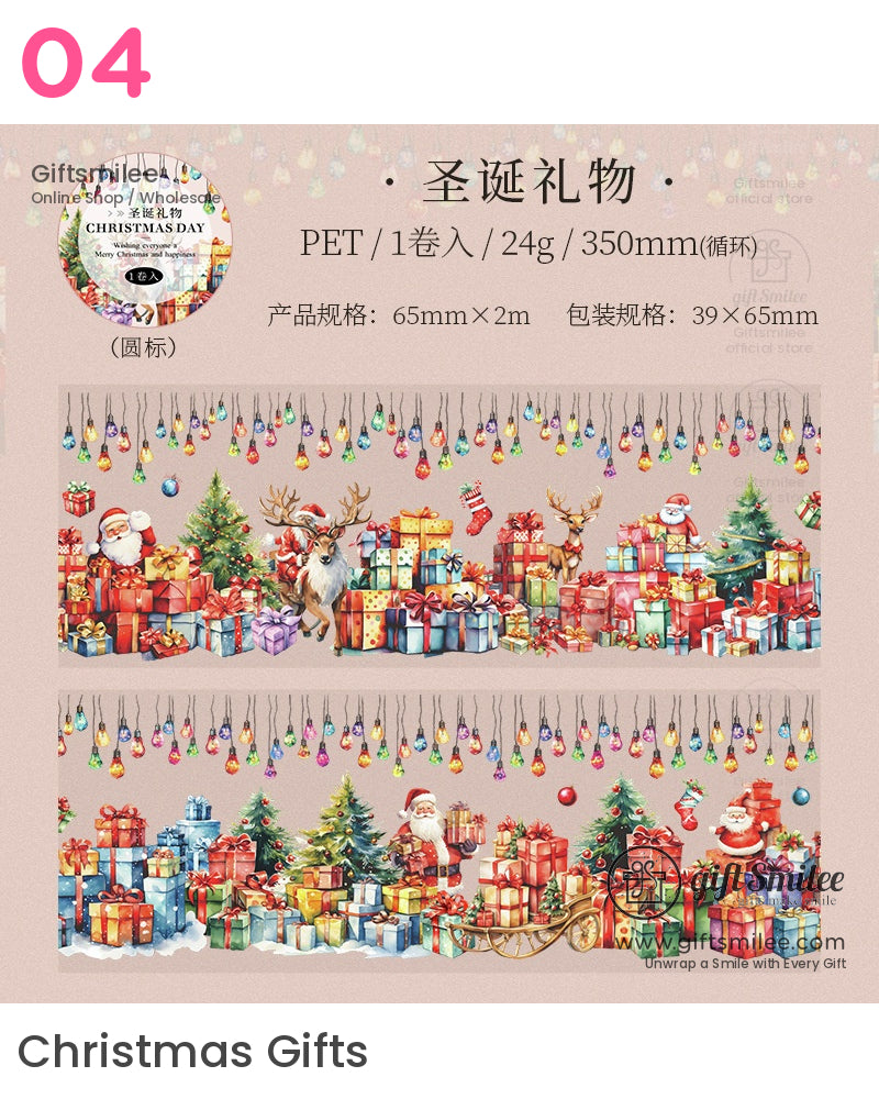 Holiday Christmas Cats Santa Gifts Winter Pet Tape | KS-RT-1629