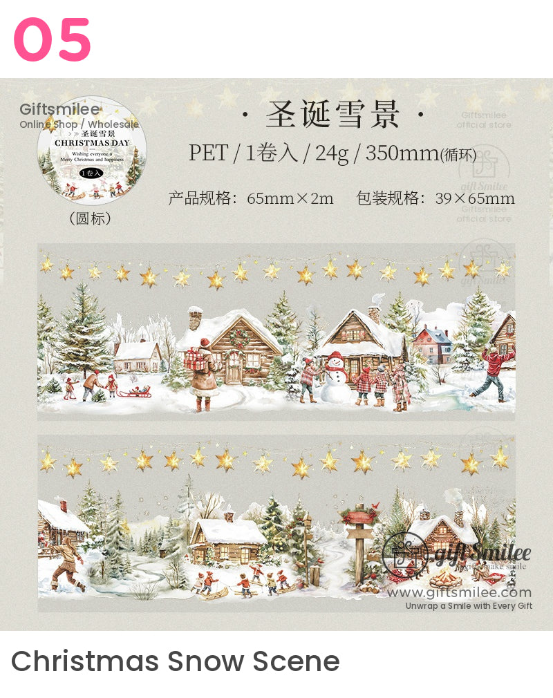 Holiday Christmas Cats Santa Gifts Winter Pet Tape | KS-RT-1629
