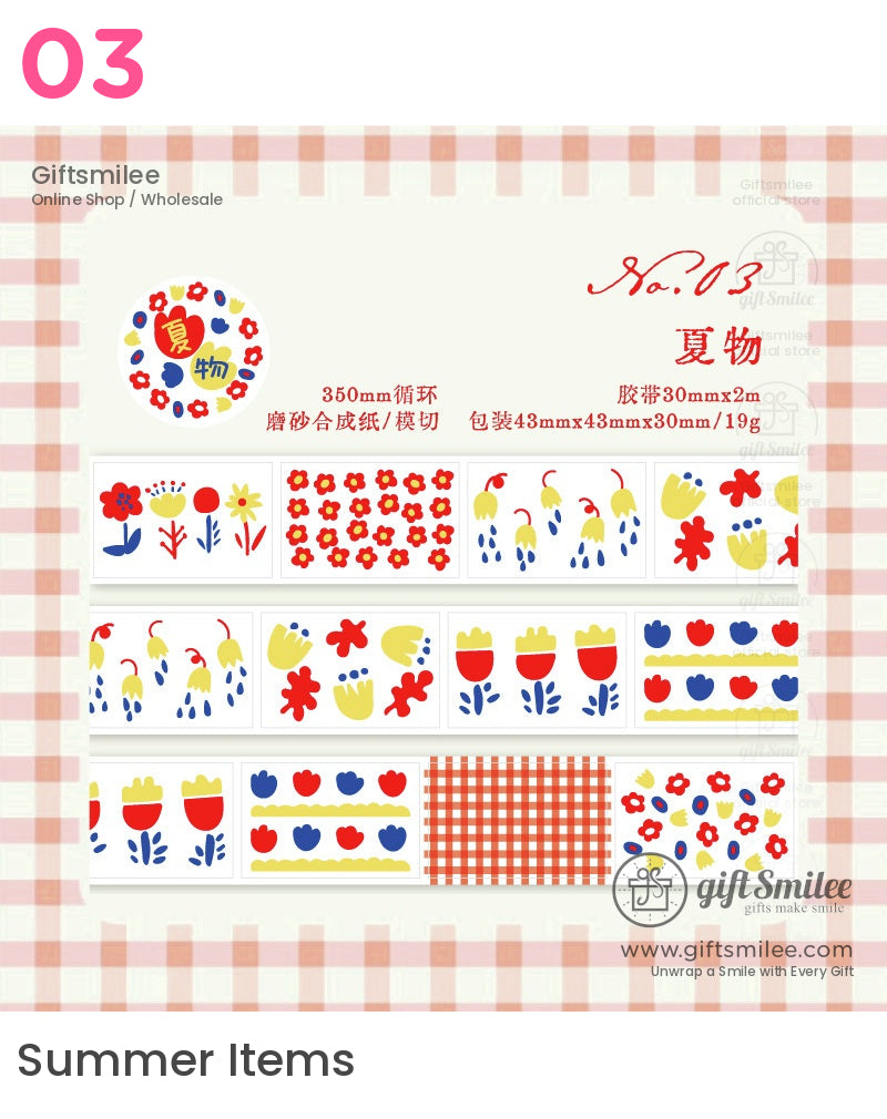 Floral Patterned Die-Cutting Tape | KS-RT-1631
