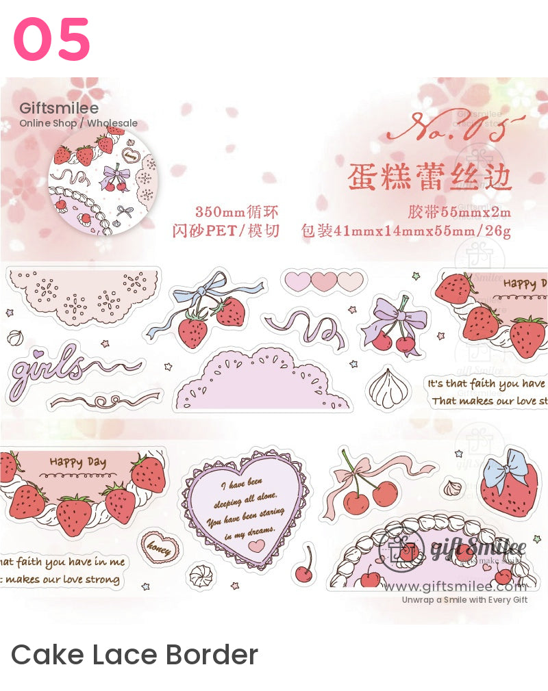 Storybook Bunny Floral Die-Cutting Tape | KS-RT-1633