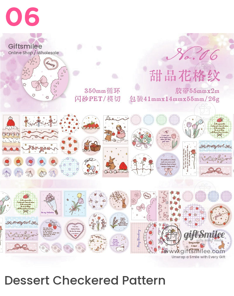 Storybook Bunny Floral Die-Cutting Tape | KS-RT-1633