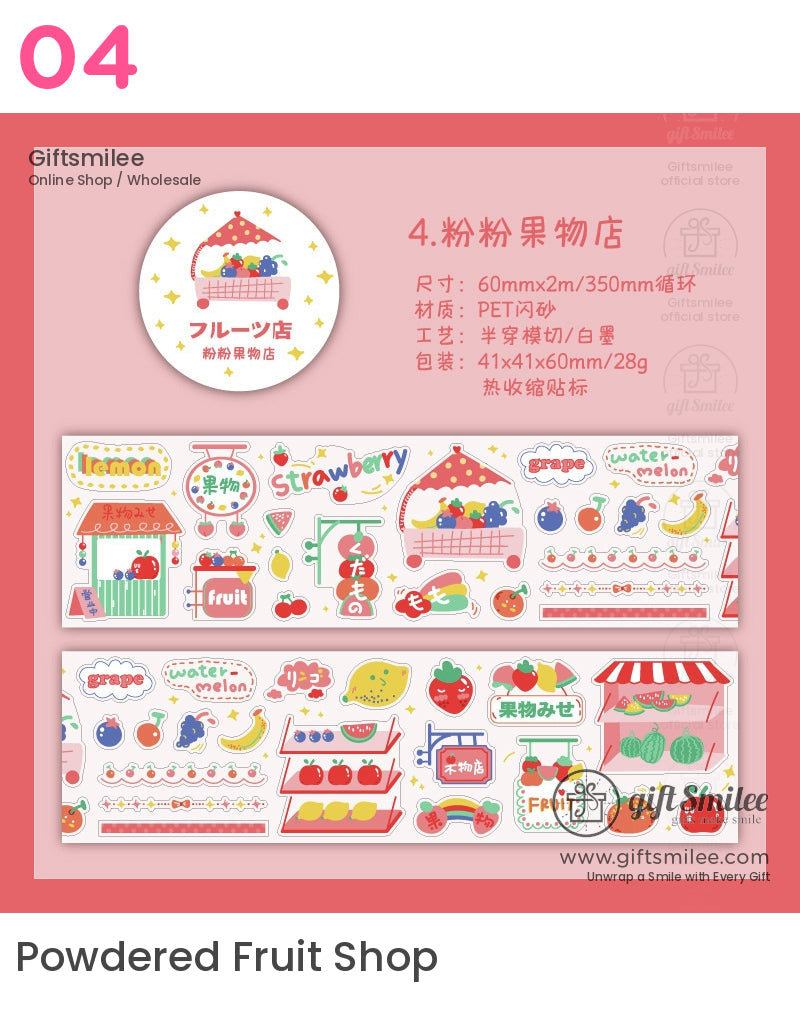 Kawaii Glitter Dessert Shop Die-Cutting Tape | KS-RT-1634