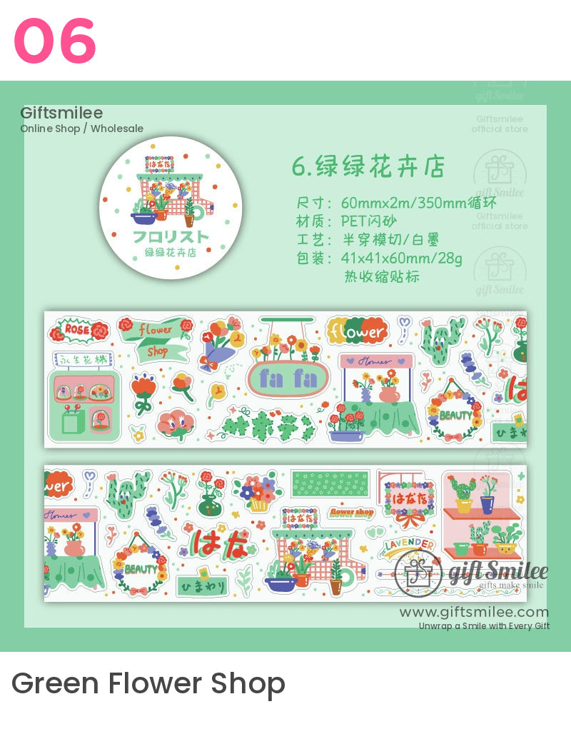 Kawaii Glitter Dessert Shop Die-Cutting Tape | KS-RT-1634