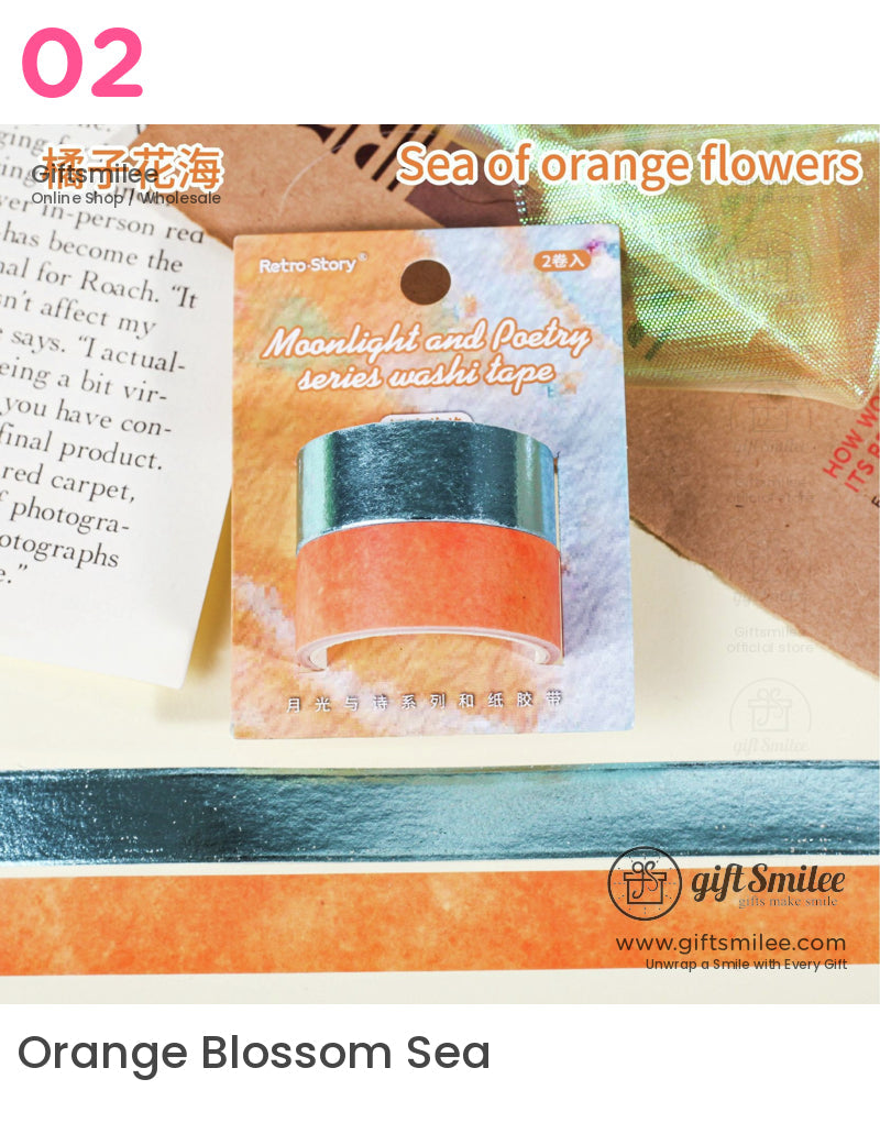 Holographic Moonlight Poetry Series Washi Tape | KS-RT-1635