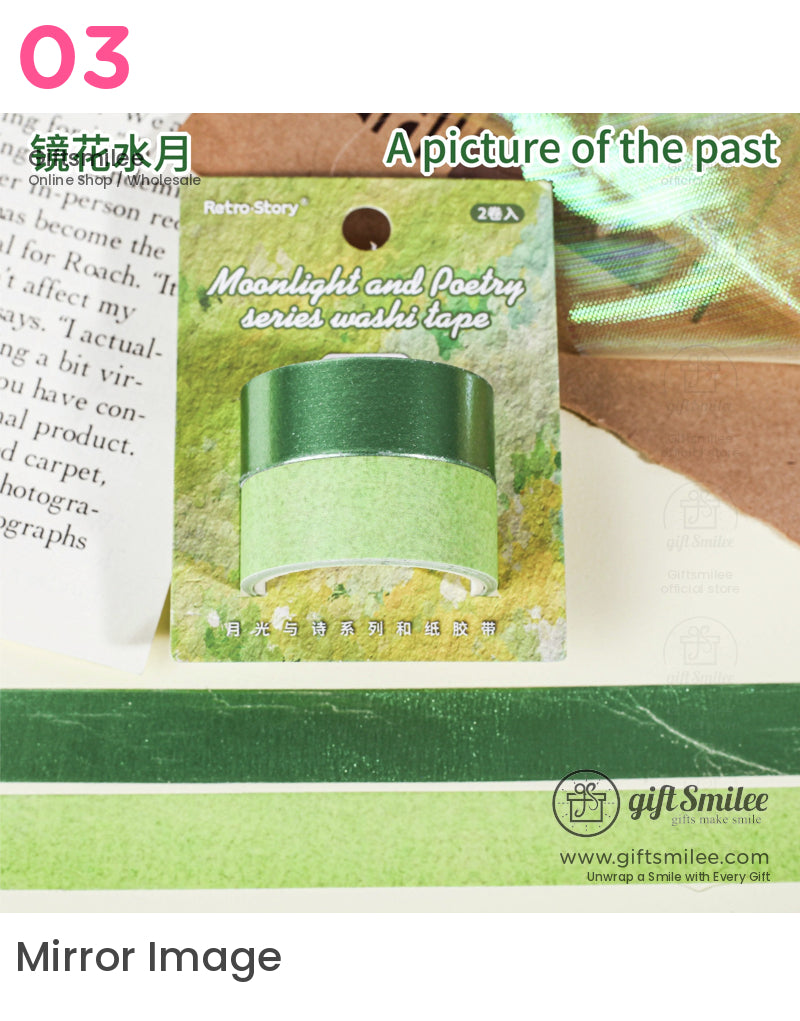 Holographic Moonlight Poetry Series Washi Tape | KS-RT-1635