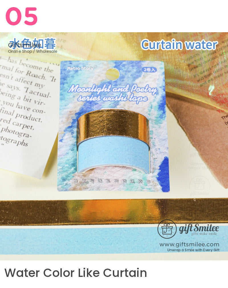 Holographic Moonlight Poetry Series Washi Tape | KS-RT-1635