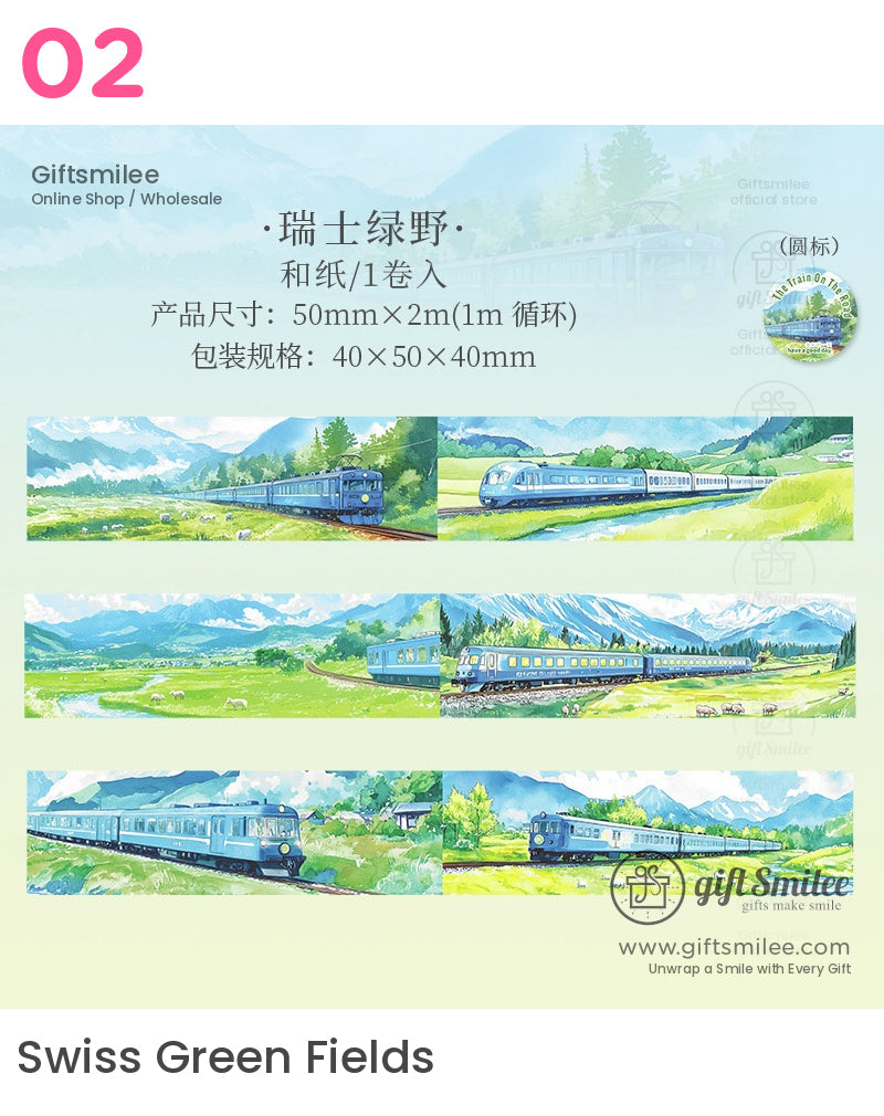Scenic Railway Vintage Train Landscape Roll Tapes | KS-RT-1639