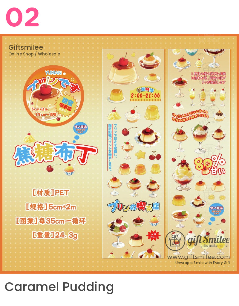 Kawaii Glitter Dessert Sweet Treat Die-Cut Tape | KS-RT-1648