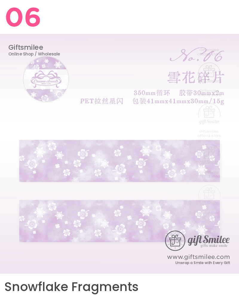 Pastel Dream Floral And Starry Patterns Roll Tapes | KS-RT-1652