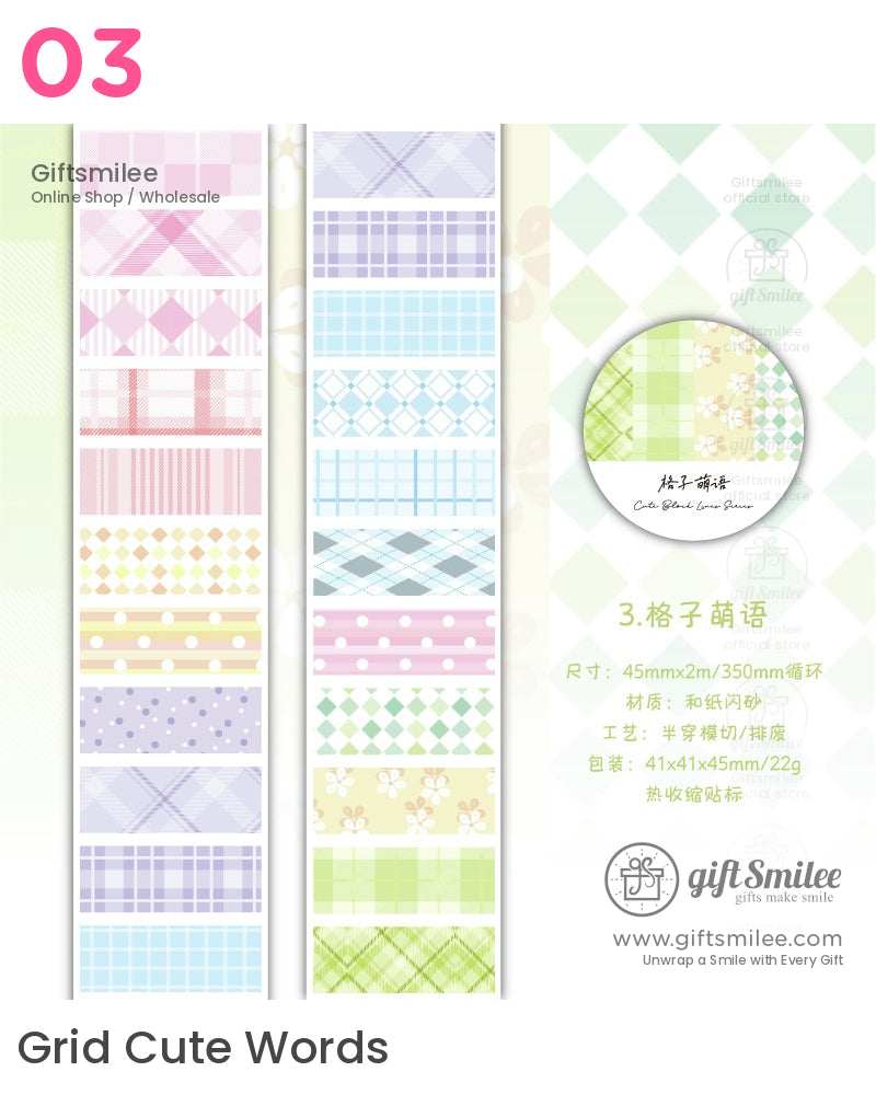 Pastel Decorative Die-Cut Tape | KS-RT-1653