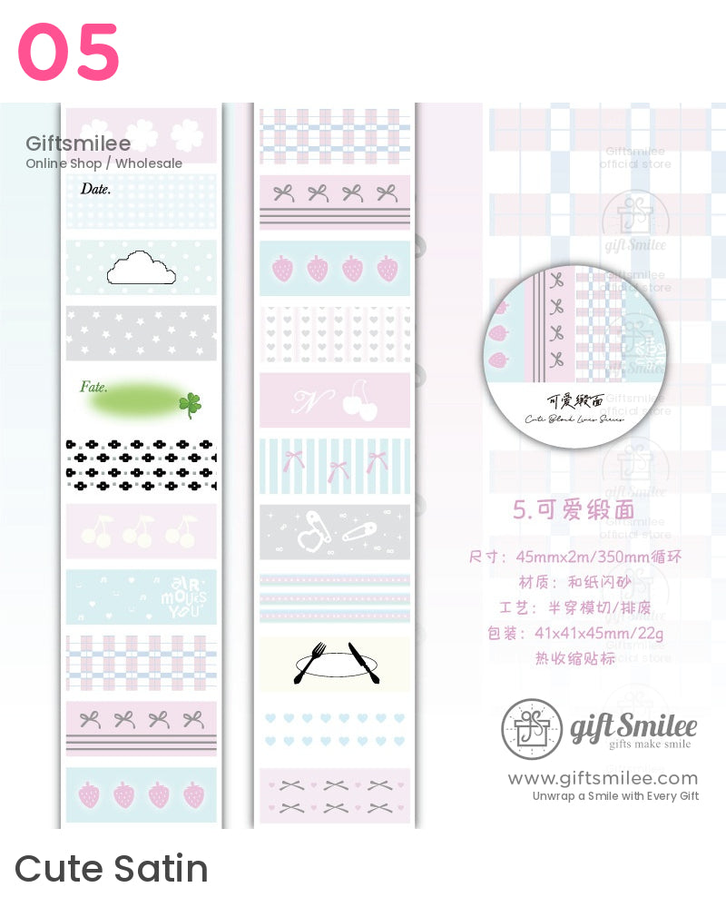 Pastel Decorative Die-Cut Tape | KS-RT-1653