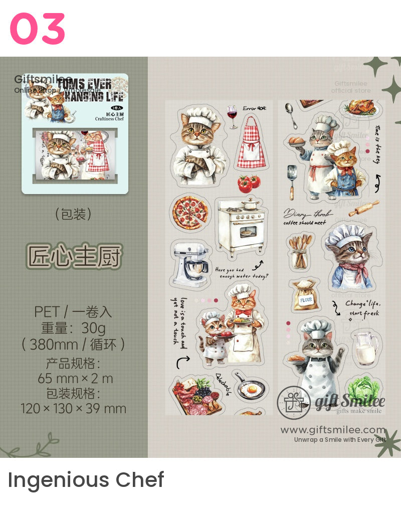 Vintage Cats Steampunk Pet Tape | KS-RT-1666