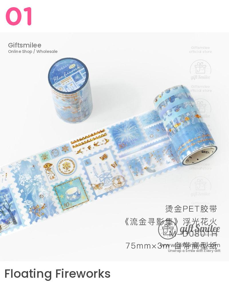 Postage Stamps Floral Pet Tape | KS-RT-1671