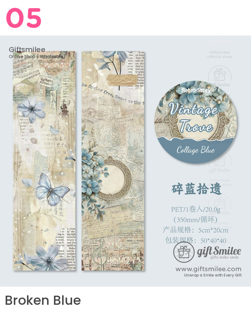 Vintage Collage Butterflies Washi Tape | KS-RT-1673