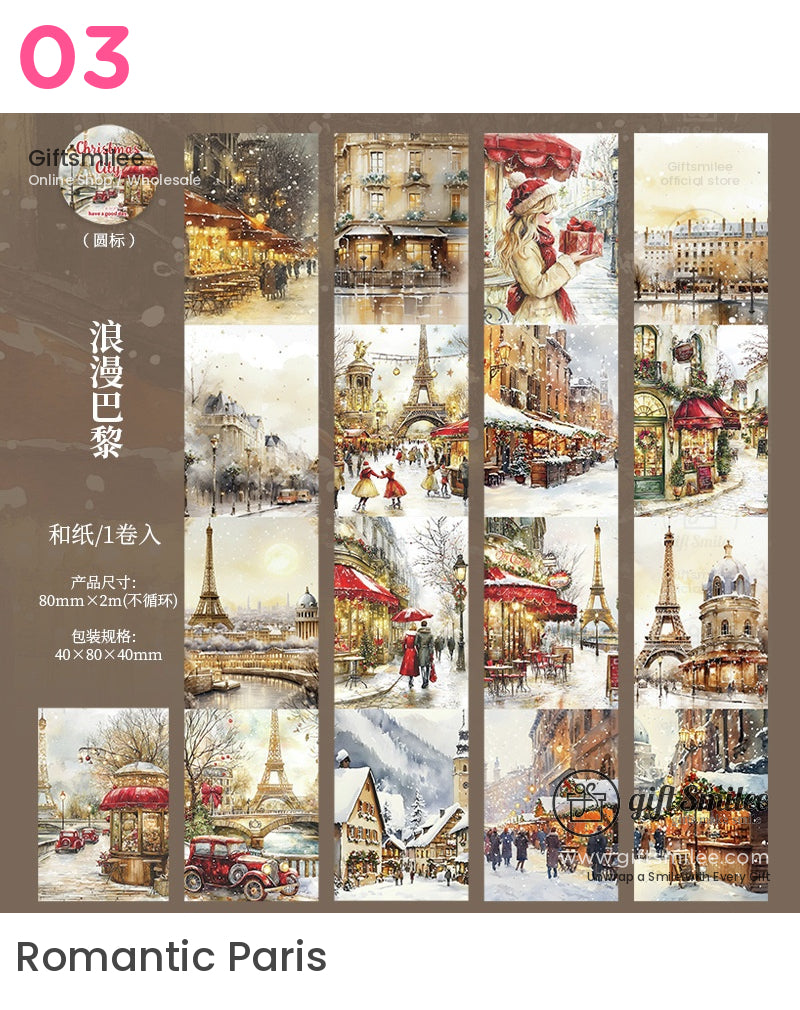 Large Background Christmas City Large Background Washi Tape | KS-RT-1677