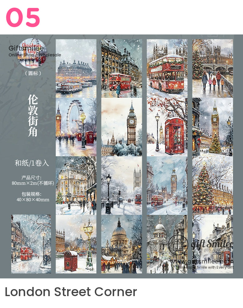 Large Background Christmas City Large Background Washi Tape | KS-RT-1677