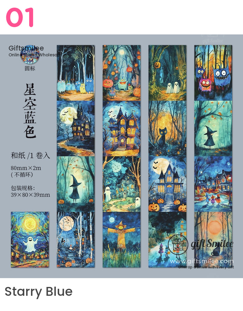 Celtic Town Dark Magic Background Background Pet Die-Cut Tape Set | KS-RT-1678