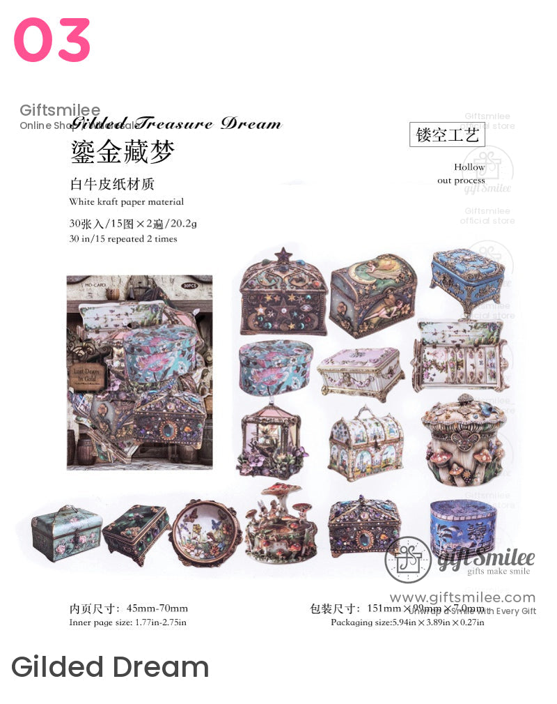 Retro Landscape Hollow Stickers | party gift