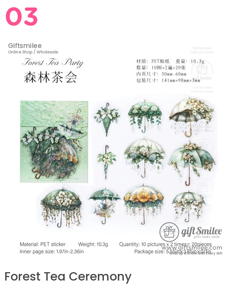 Flower Umbrella Concerto Sticker Packs | journals albums