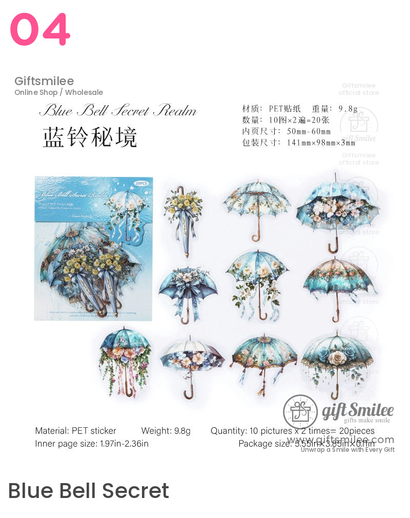 Flower Umbrella Concerto Sticker Packs | journals albums