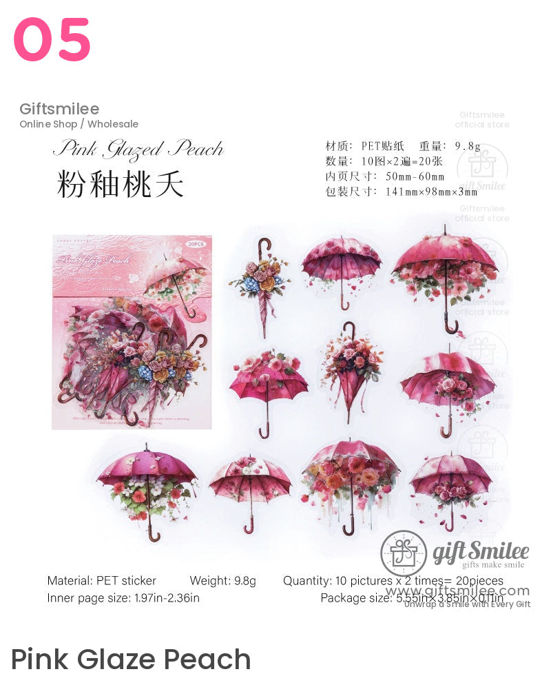 Flower Umbrella Concerto Sticker Packs | journals albums