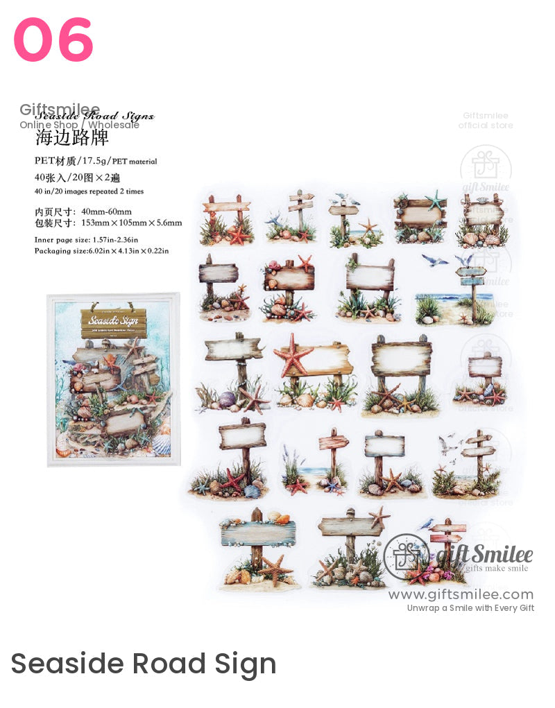 Old Road Notes Sticker Packs | girlish gift