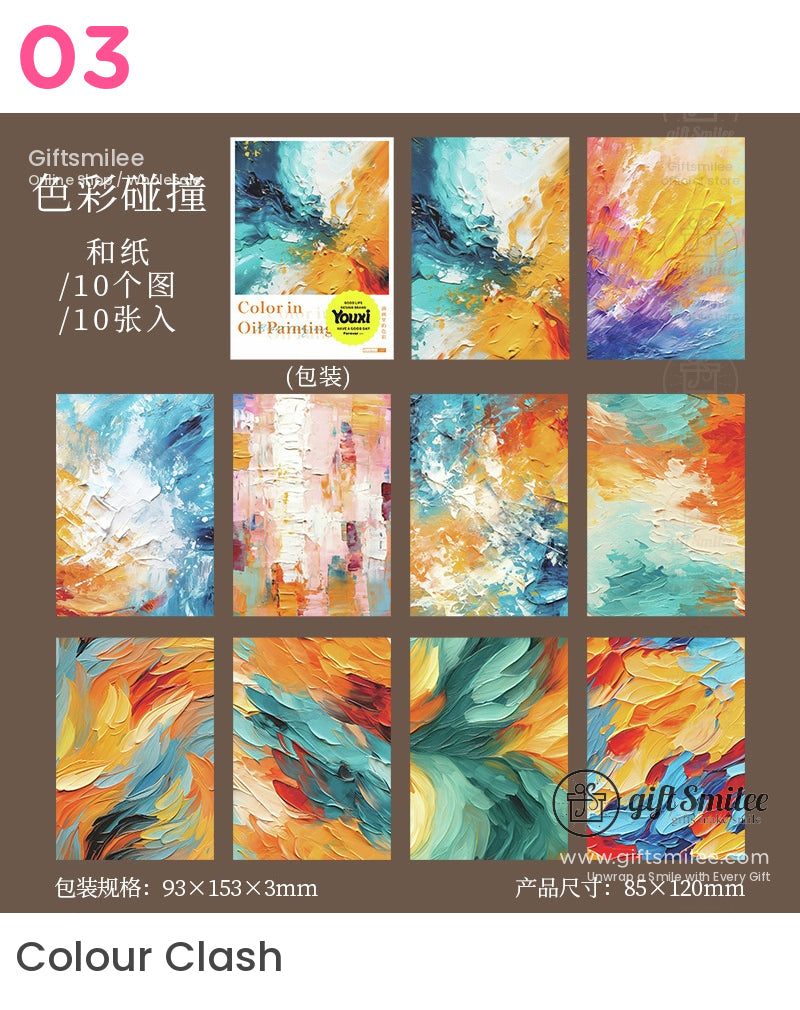 Colorful Artistic Oil Painting Stickers | laptop deco