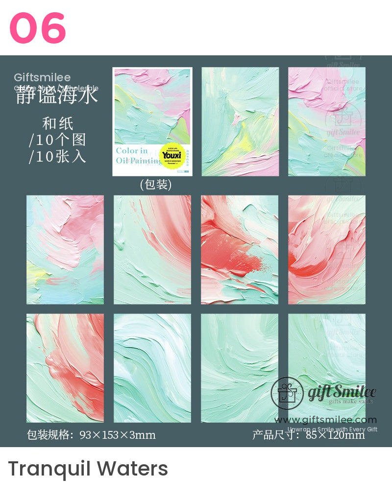Colorful Artistic Oil Painting Stickers | laptop deco