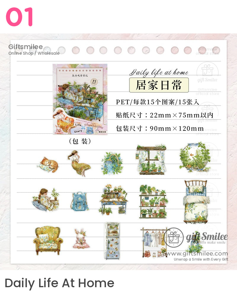 Daily Life Vintage Sticker Packs | project material