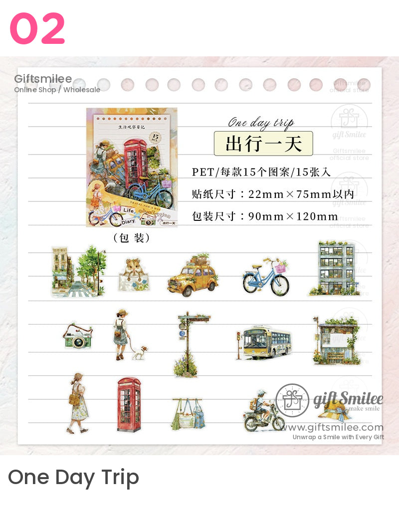 Daily Life Vintage Sticker Packs | project material